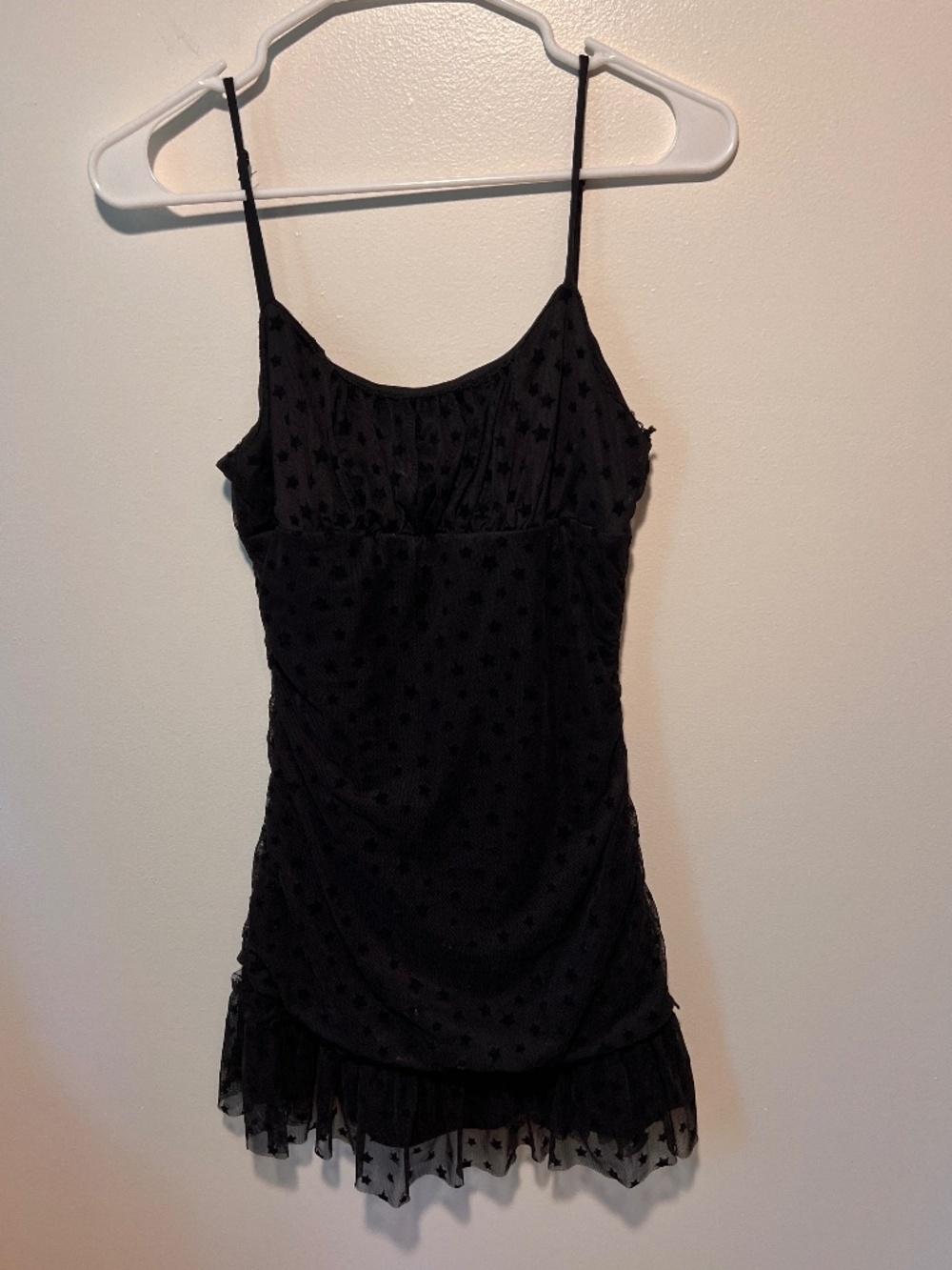 Altar'd State Gigi Star Mesh Mini Dress in Black | Size S